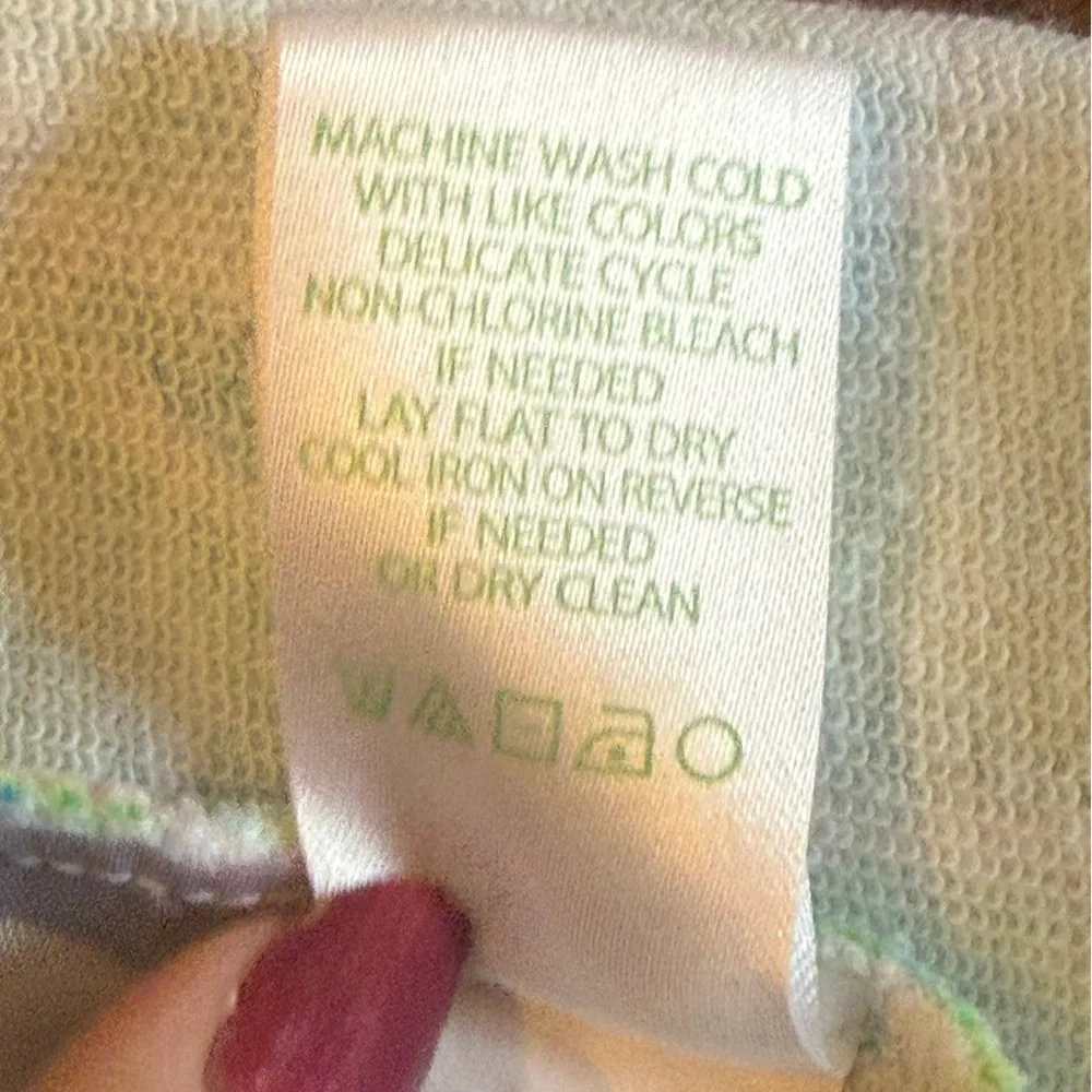 Lilly Pulitzer Floral Half Zip Pullover Jacket Pink Green Blue Medium - Picture 12 of 14